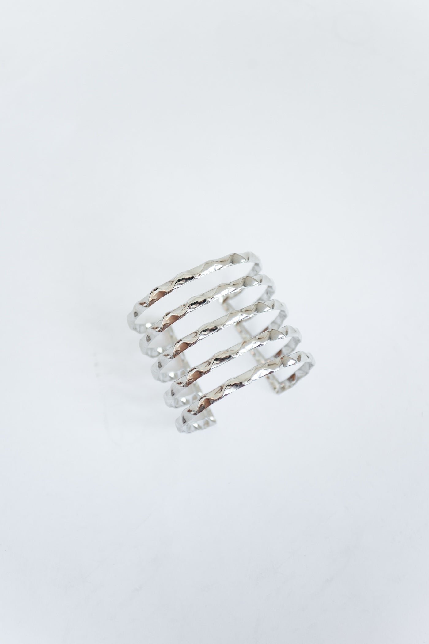 Bari Hammered Cuff - Silver