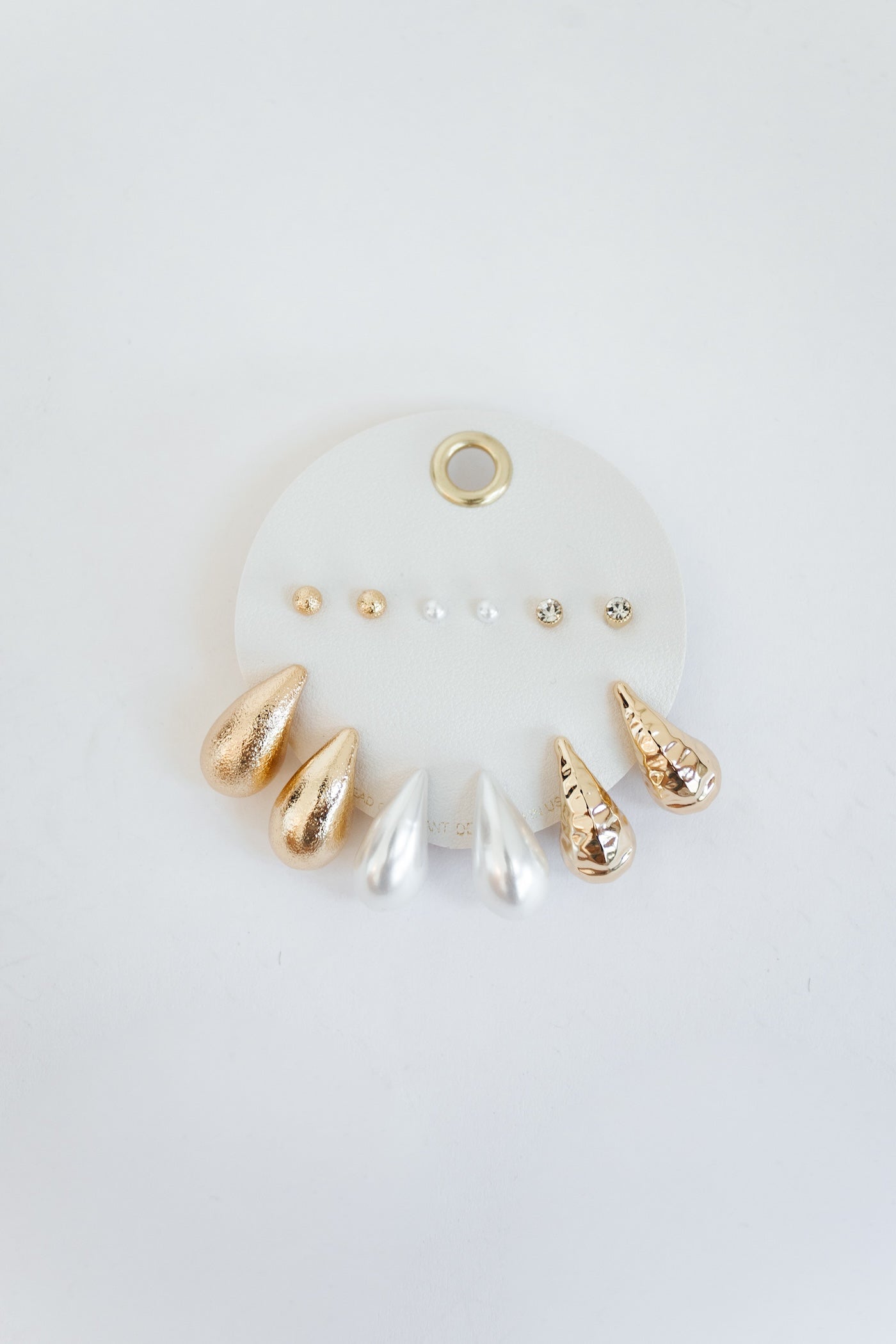 Little Things Earring Set - Gold + Pearl