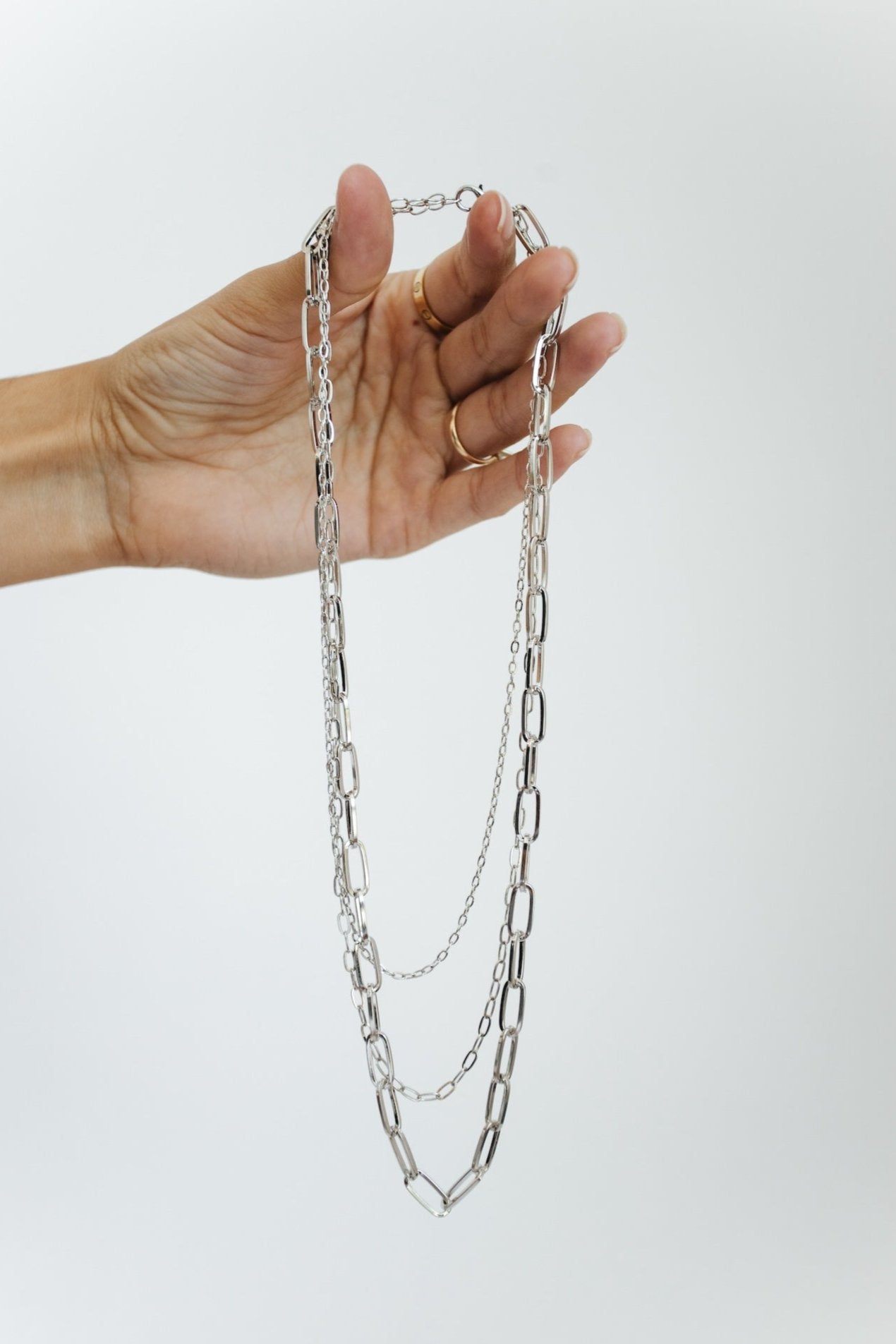 Alessia Layered Necklace - Silver