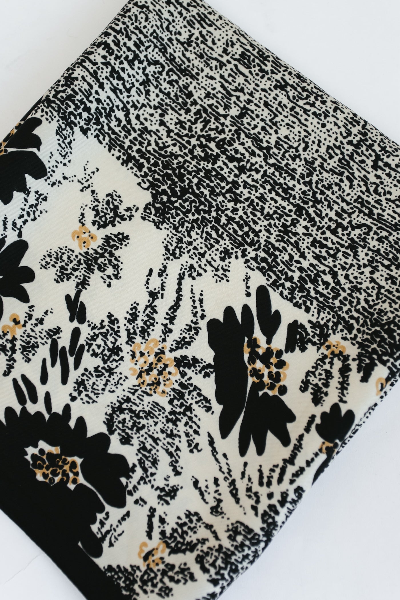 Pardon Me Patterned Scarf - Black + Cream