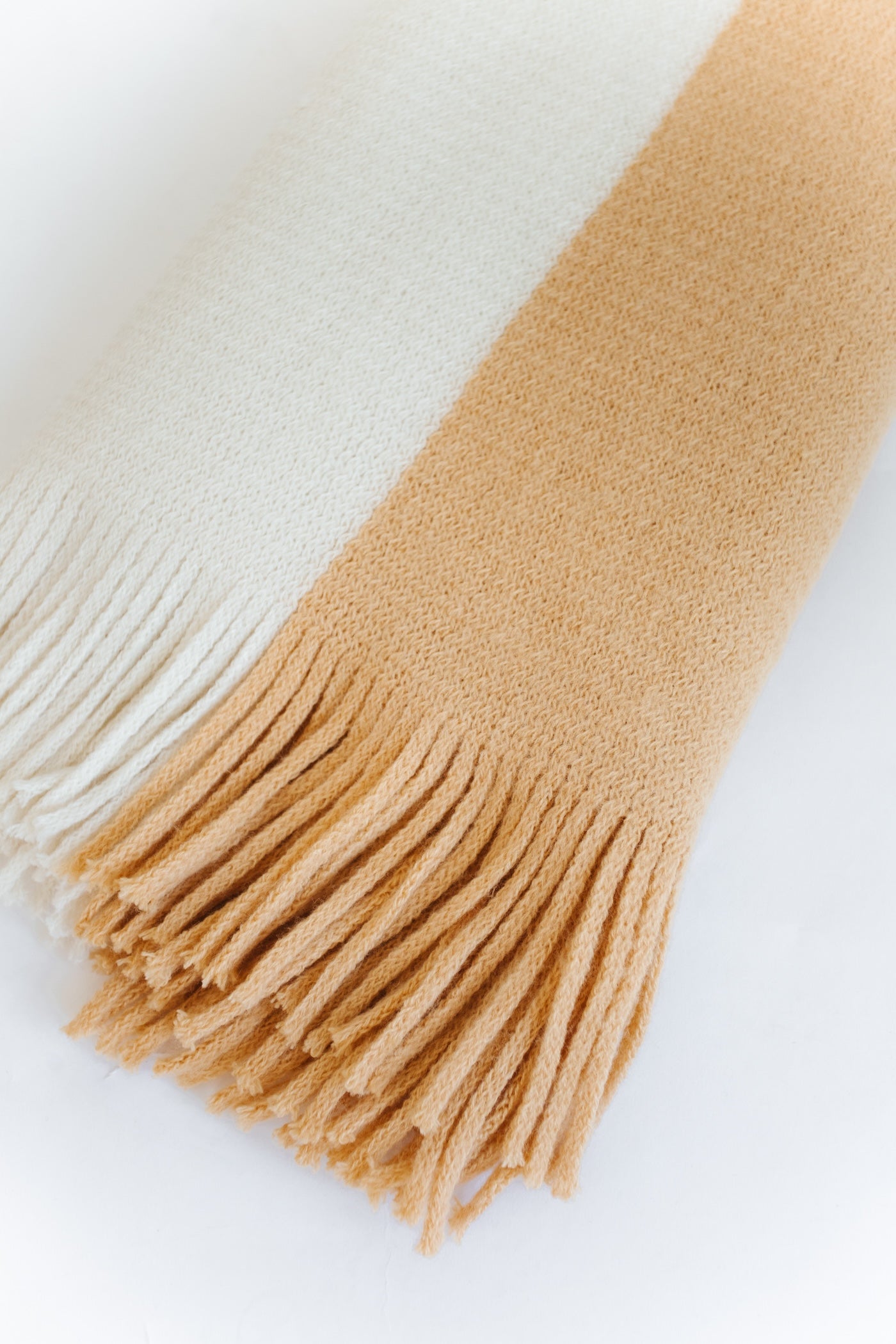 Gables Colorblock Scarf - Camel + Cream