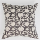 Block Print Floral Pillow - 20"x20"