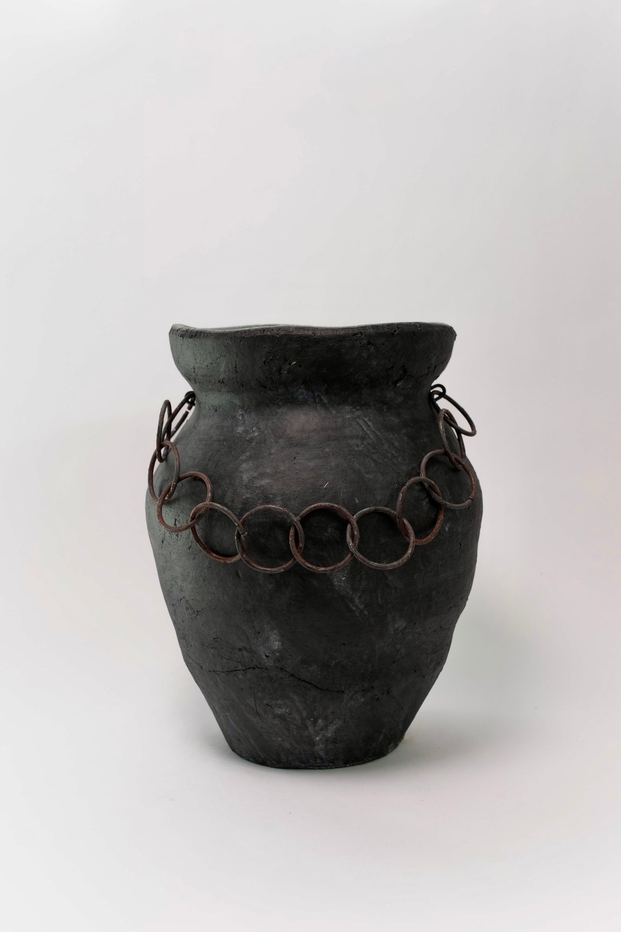Terracotta Vase with Chain