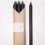 12" Taper Candles - Set of 6 - Charcoal