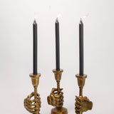 12" Taper Candles - Set of 6 - Charcoal