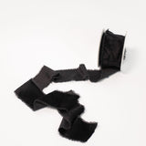 Frayed Edge Velvet Ribbon - Black - 2.5" x 10 Yards