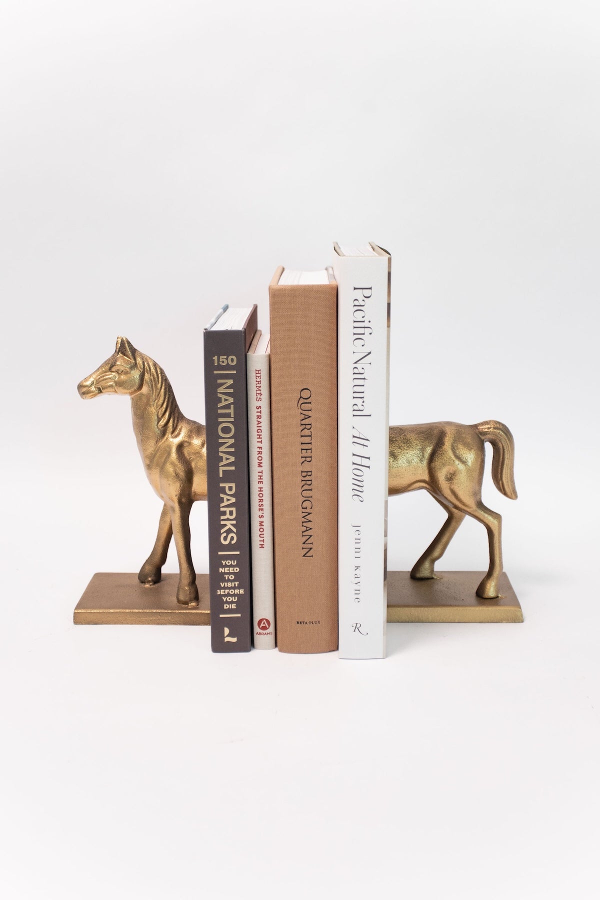 Iron Horse Bookends - Gold