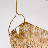 Woven Cane Caddy Basket