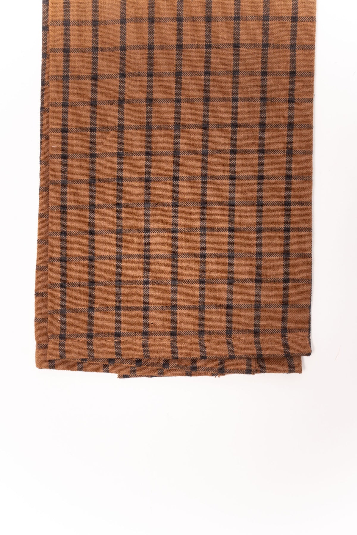 Checkered Tea Towel - Rust + Black
