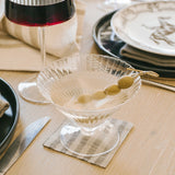 Ribbed Stemless Martini Glass