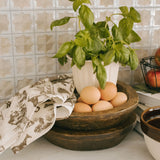 Vintage-Inspired Horse Toile Kitchen Towel