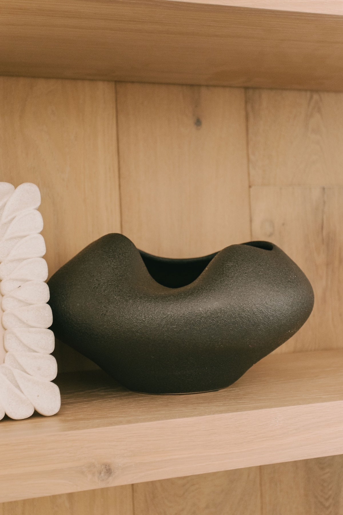 Organic-Shaped Vase - Matte Black