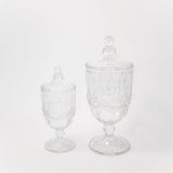 Glass Urns with Lids - Set of 2