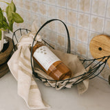 Striped Tea Towel - Ivory and Tan