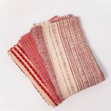 Red Patterened Woven Tea Towels - Set of 3
