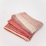 Red Patterened Woven Tea Towels - Set of 3