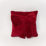 Red Velvet Bow Pillow