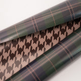 Reversible Wrapping Paper - Plaid and Herringbone