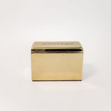 Stainless Steel Recipe Box - Gold