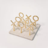 Marble and Gold Tic Tac Toe Set