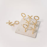 Marble and Gold Tic Tac Toe Set