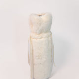 Faux Fur Wine Bag - Ivory
