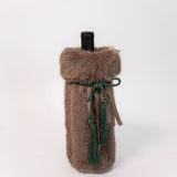 Faux Fur Wine Bag - Tan