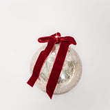 Crackled Glass Bow Ornament