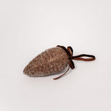 Glitter Pinecone Ornament with Ribbon