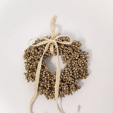 Glitter Berry Wreath Ornament with Ribbon