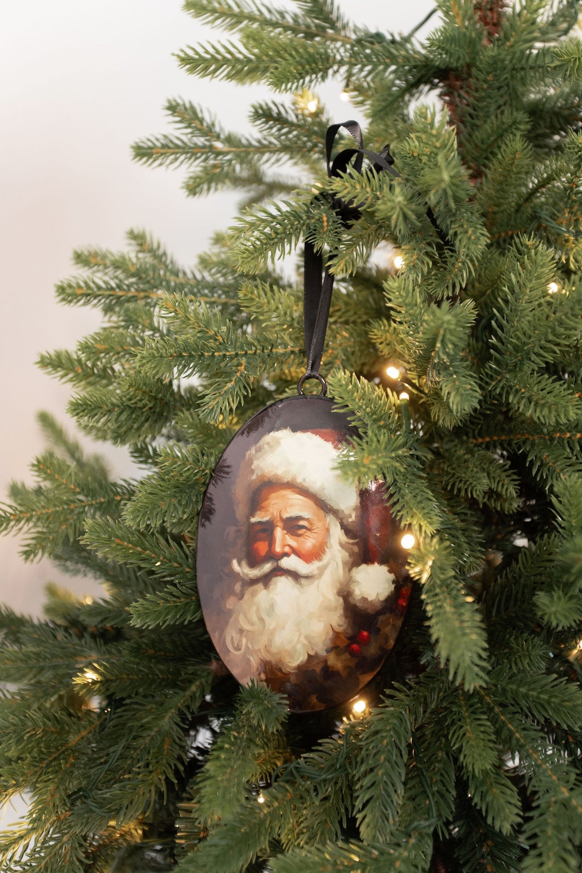 Santa Disc Ornament