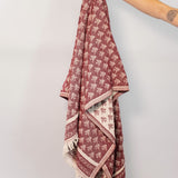Holiday Tree Throw Blanket - Maroon