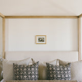 Botanical Block Print Linen Pillow - 22"x22"