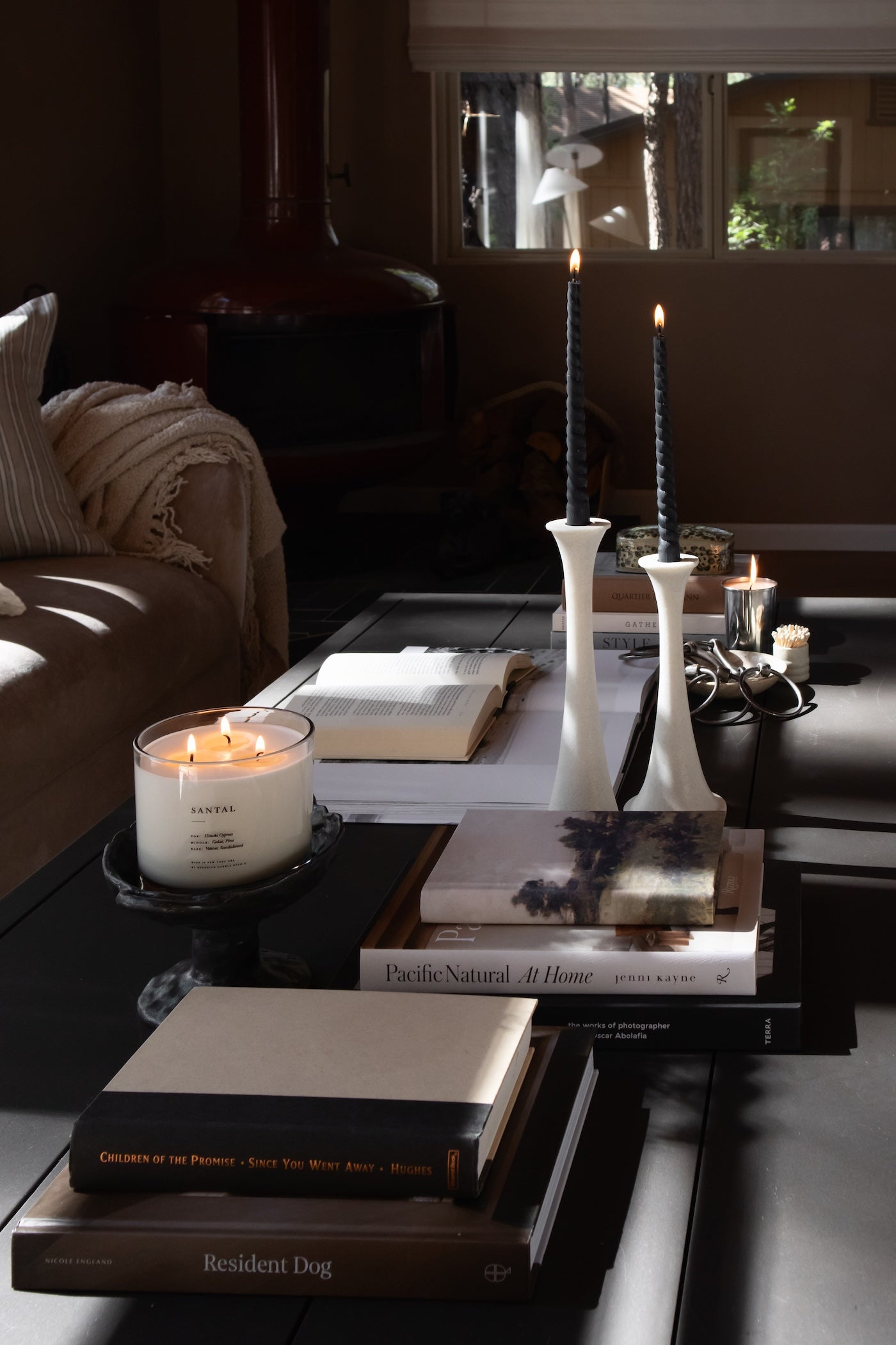 Stoneware Pedestal with Handles