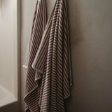 Striped Cotton Bath Sheet - Tan