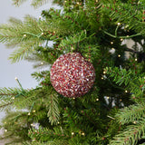 Speckled Glass Ornament - Red - 2 Sizes