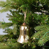Mercury Glass Bell Ornament - Gold