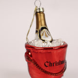 Champagne Ornament - Red