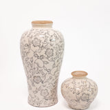 Floral Sketch Vase - Tall