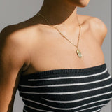 August Coin Necklace - Gold