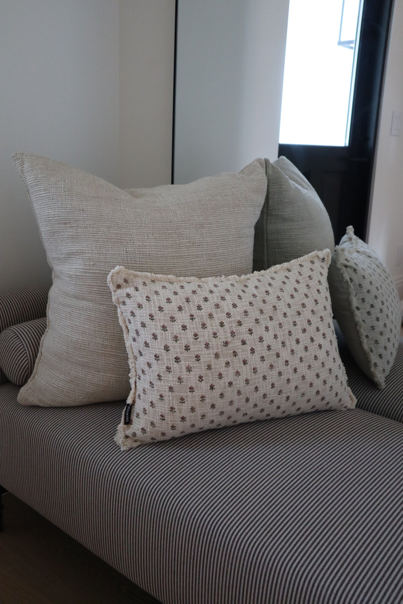 Floral Block Print Lumbar Pillow - 14