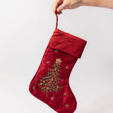 Red Beaded Stocking