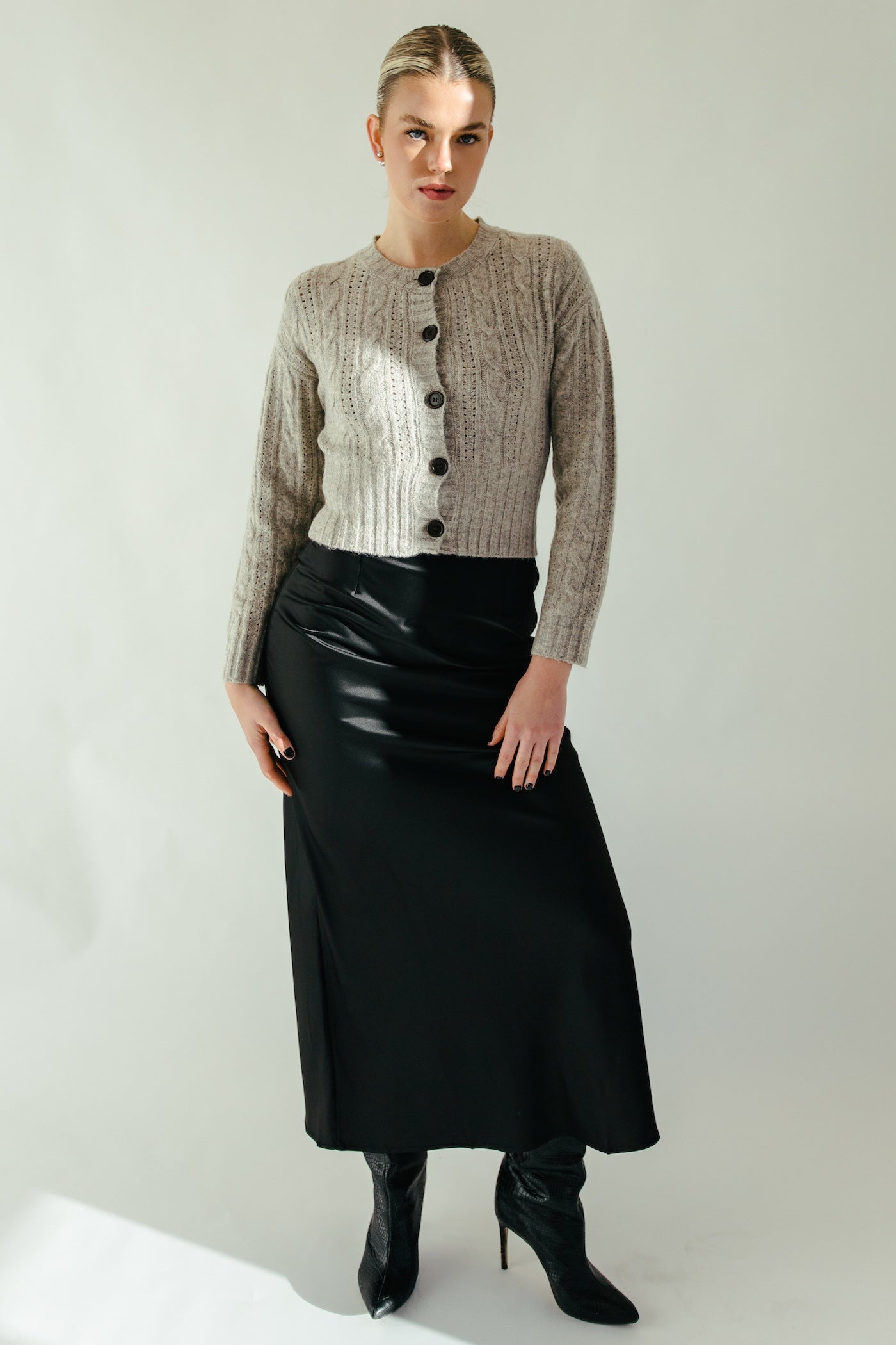 Silky Dreams Maxi Skirt - Black