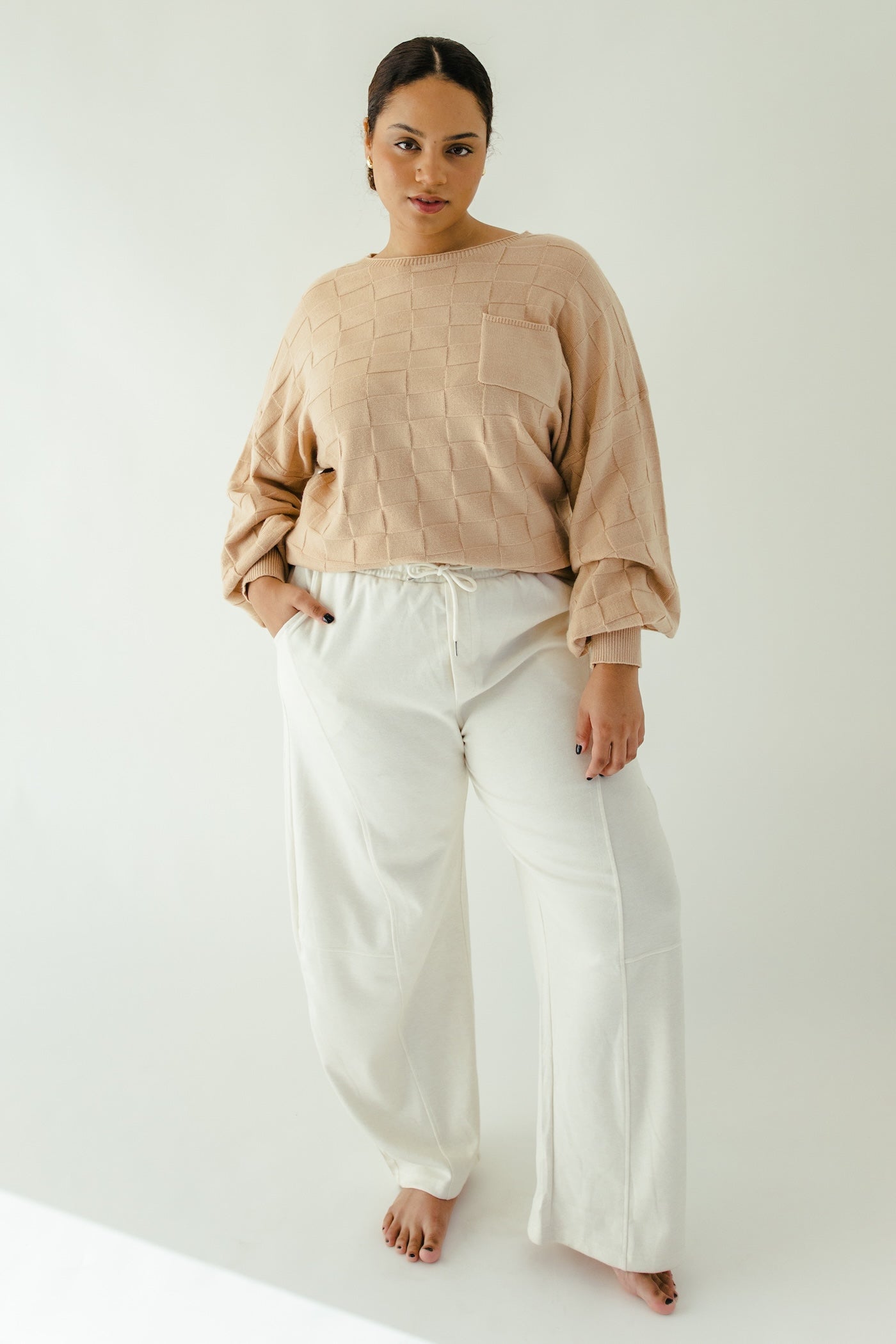 Kaitlyn Horseshoe Sweatpants - Cream