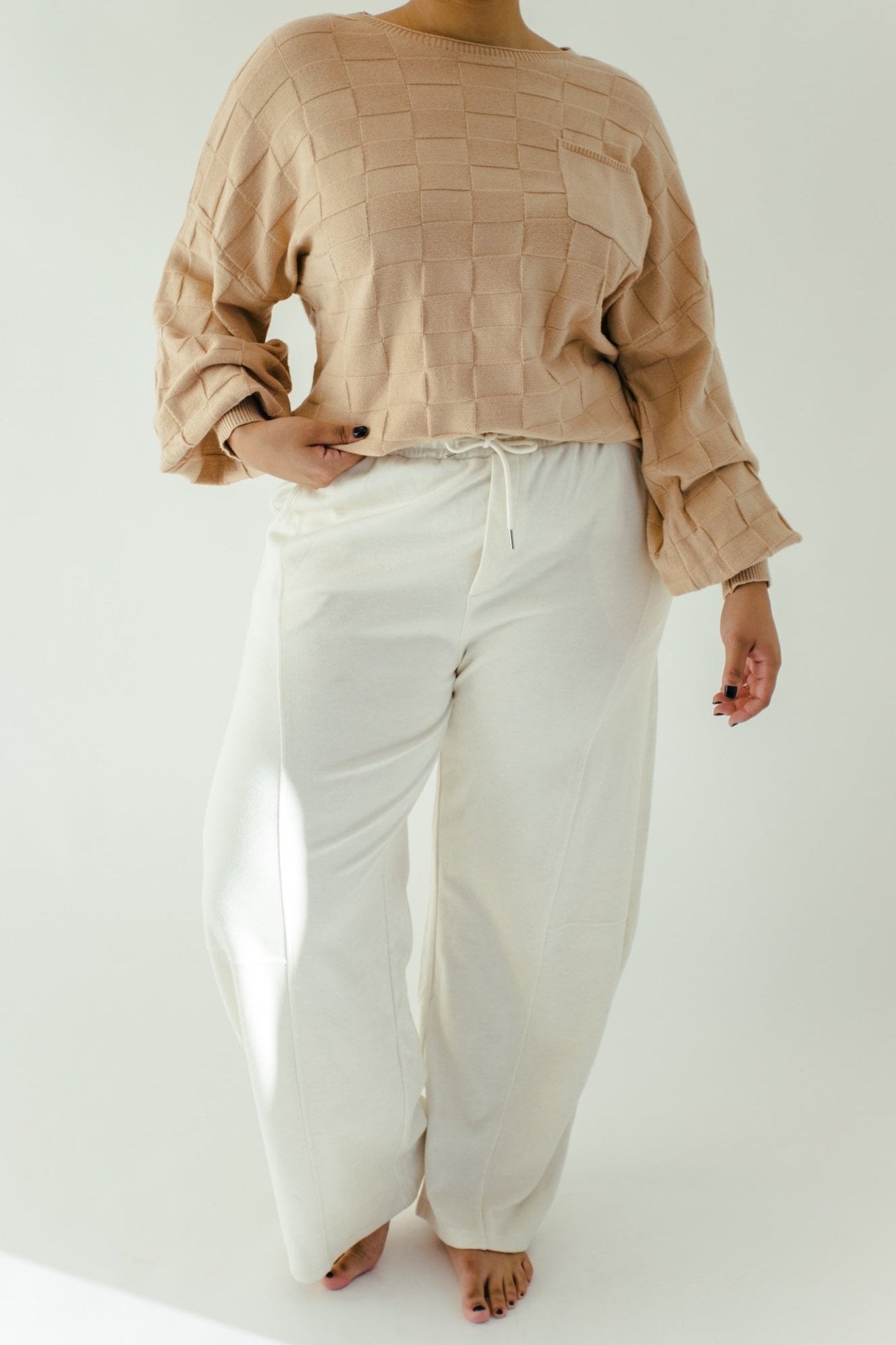 Kaitlyn Horseshoe Sweatpants - Cream