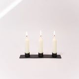 Three Candle Iron Taper Holder
