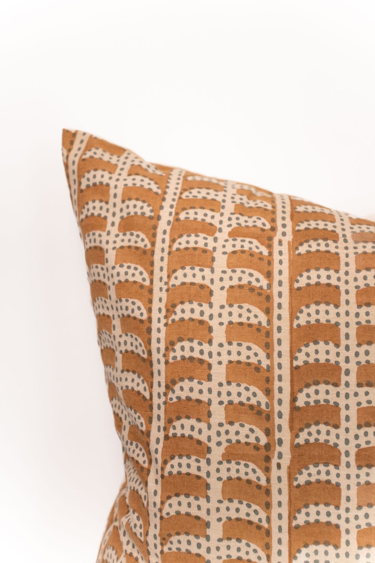 Block Print Linen Blend Pillow - 24