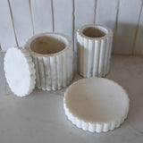 Blossom Scallop Container - White