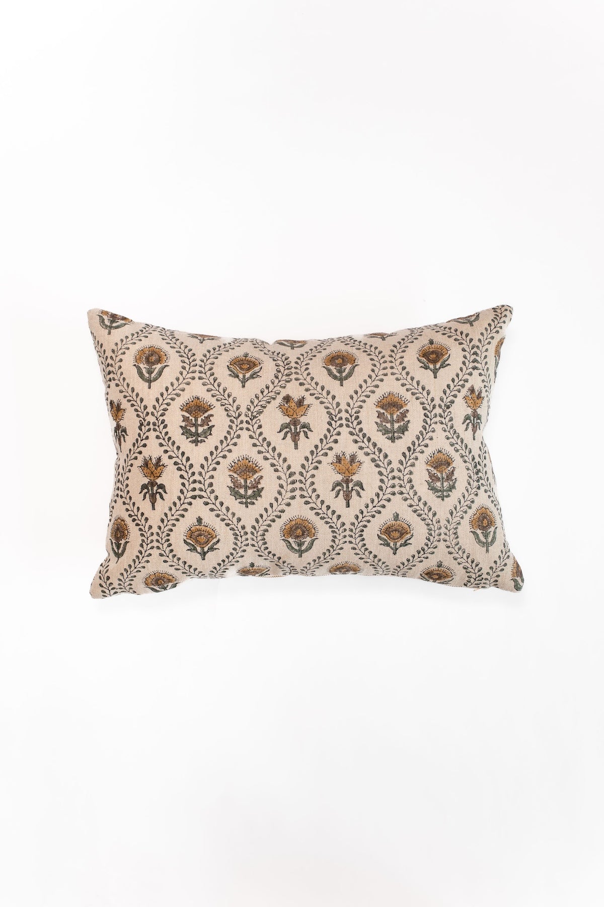 Botanical Block Print Lumbar Pillow  - 14