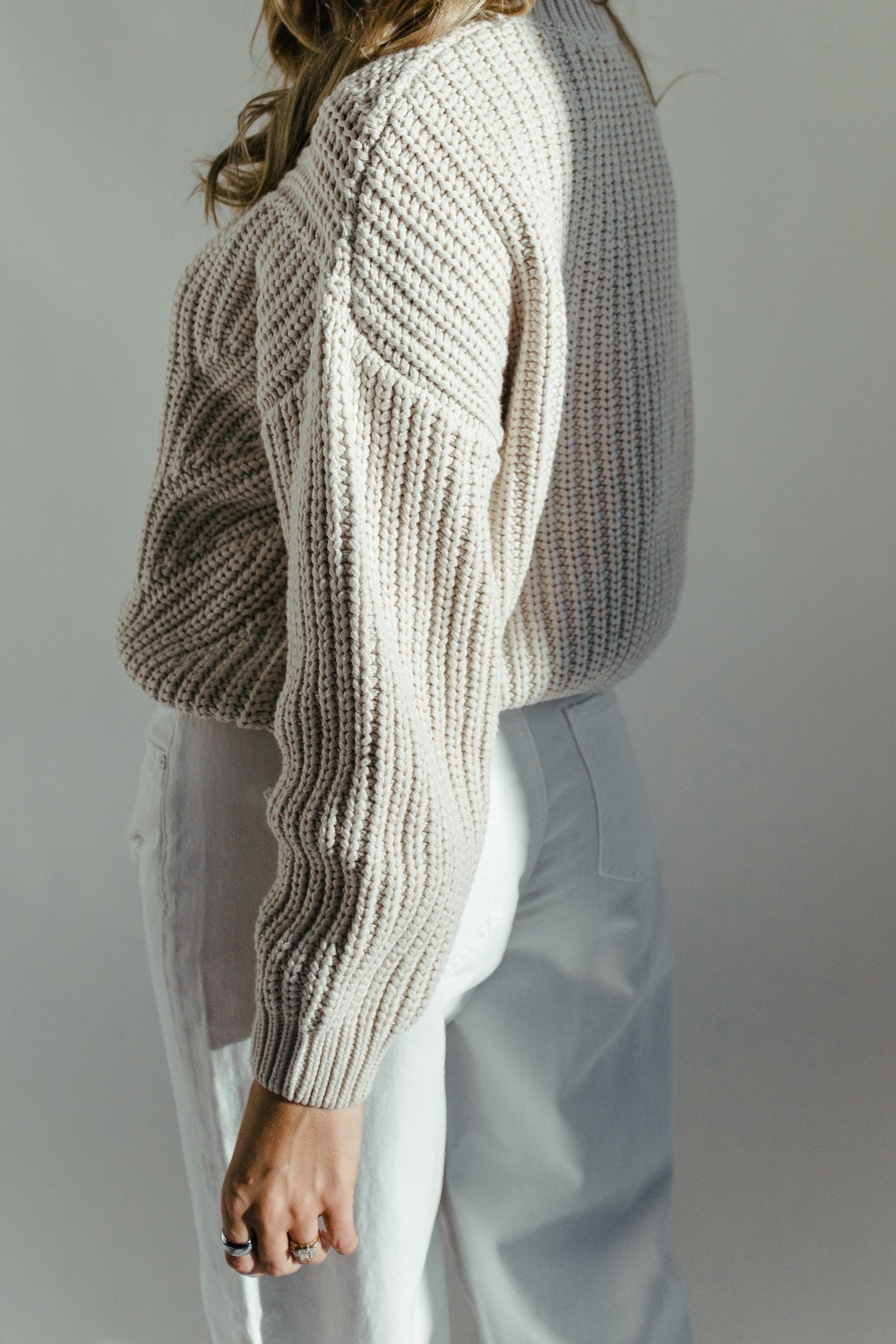 Lori Cable Knit Sweater - Oatmeal